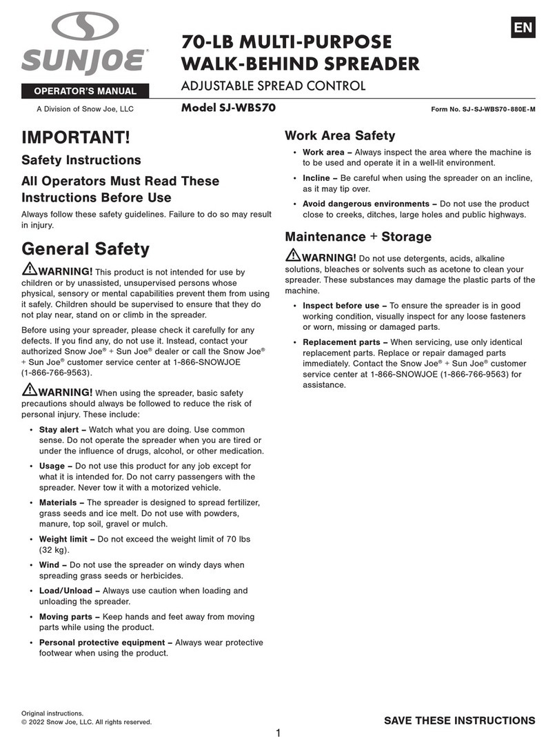 SNOWJOE sunjoe SJ-WBS70 Operator's manual