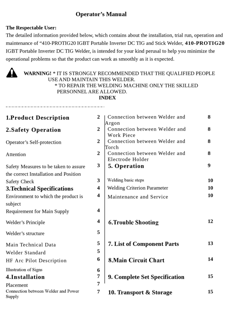 KTC 410-PROTIG20 Operator's manual