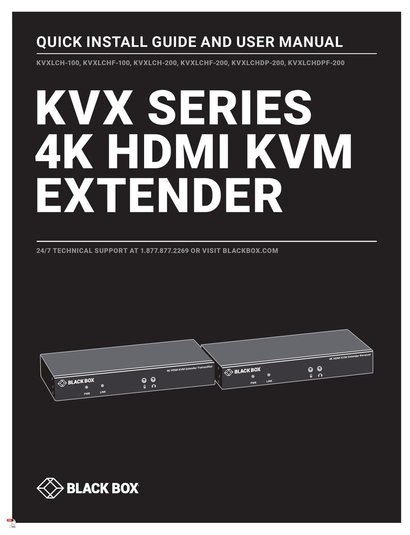 Black Box KVX Series QUICK INSTALL GUIDE AND USER MANUAL Black Box KVX Series QUICK INSTALL GUIDE AND USER MANUAL