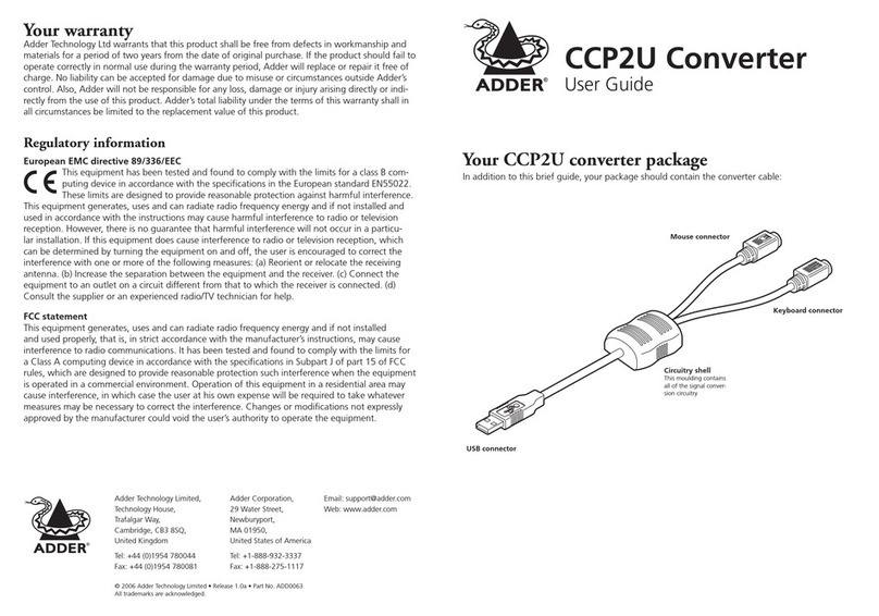 ADDER CCP2U user guide
