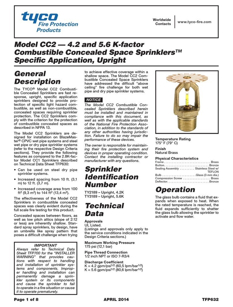 Tyco Fire Protection Products CC2 User manual