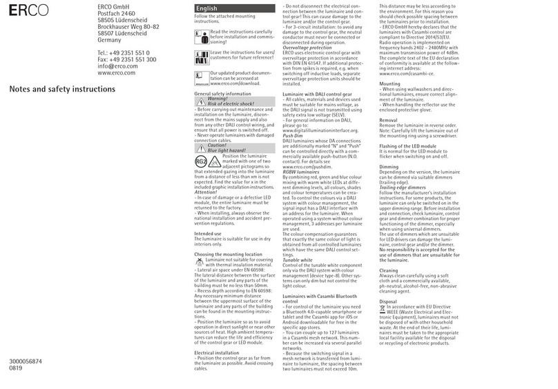 Erco Compar Mounting instructions