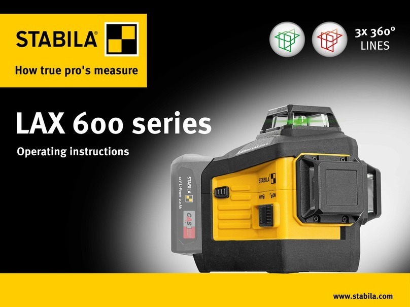 Stabila LAX 600 Series User manual
