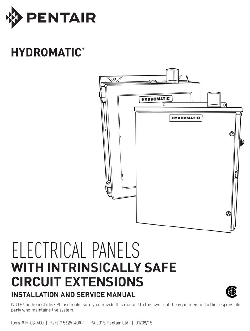 Pentair HYDROMATIC H-03-400 Installation and service manual