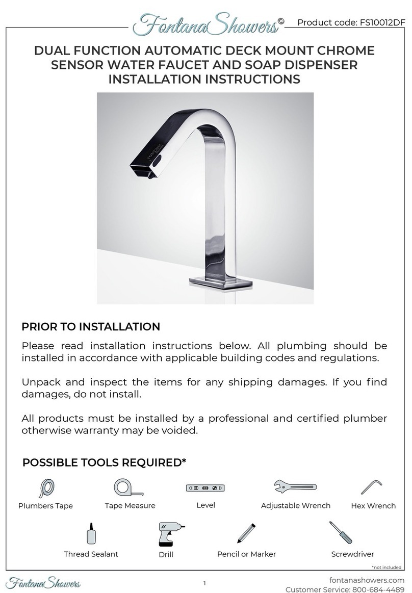 Fontana Showers FS10012DF installation instructions Fontana Showers FS10012DF installation instructions