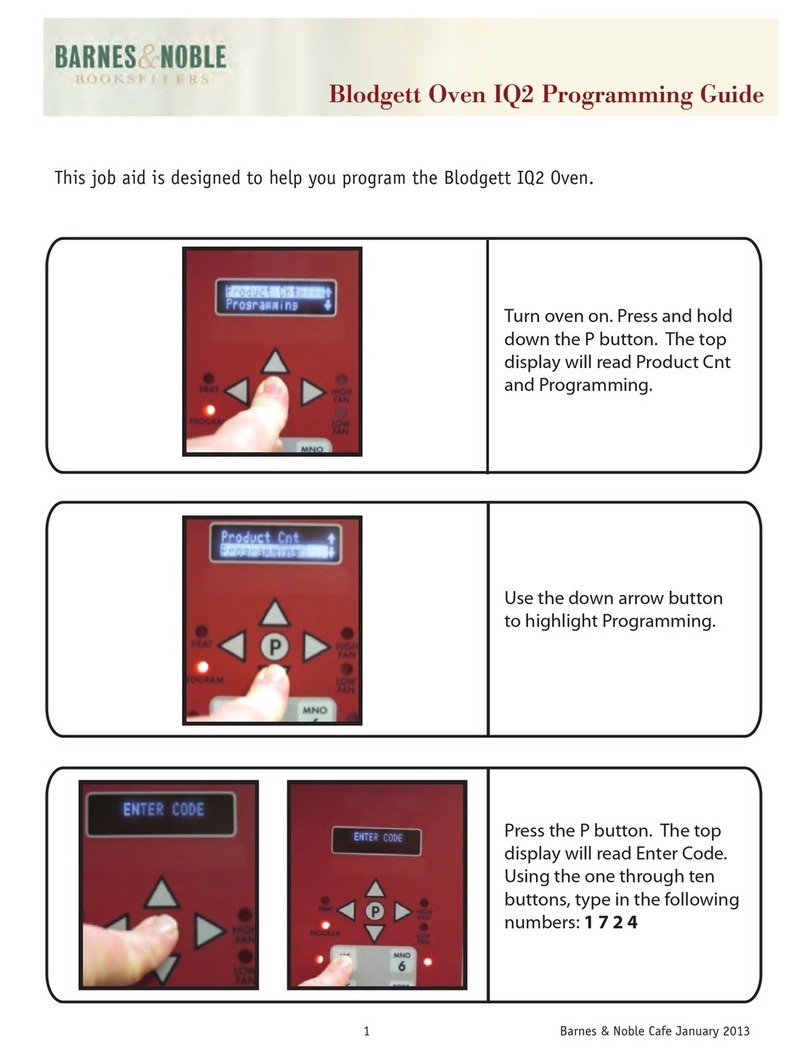 Blodgett IQ2 Programming guide