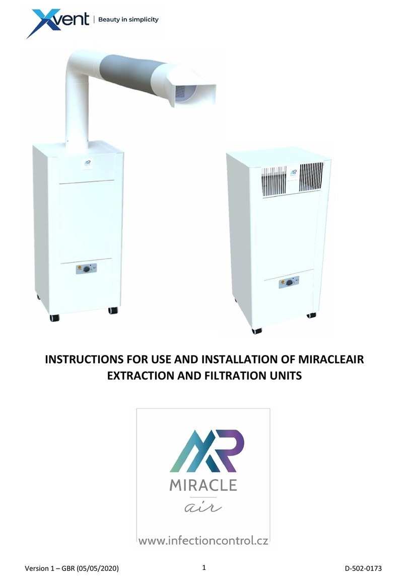 Xvent MiracleAir 300-A1 Instructions for use and installation