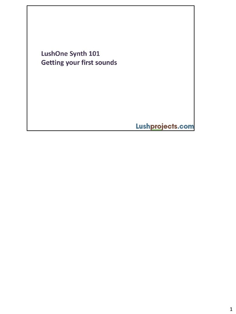 Lush Projects LushOne Synth 101 manual Lush Projects LushOne Synth 101 manual