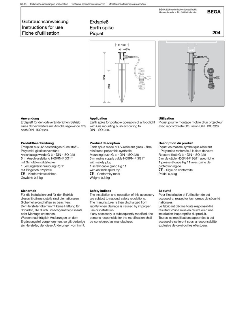 BEGA 204 User manual