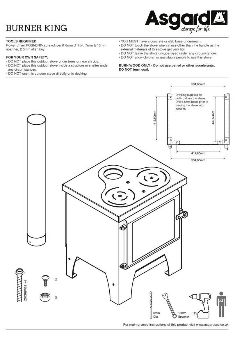 Asgard BURNER KING Assembly instructions