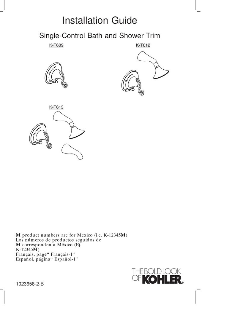 Kohler K-T609 User manual