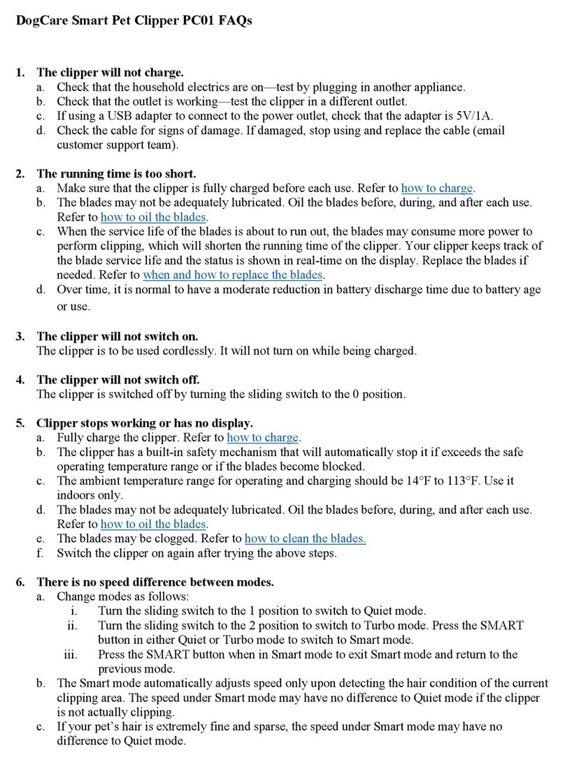 Dog Care PC01 Faq