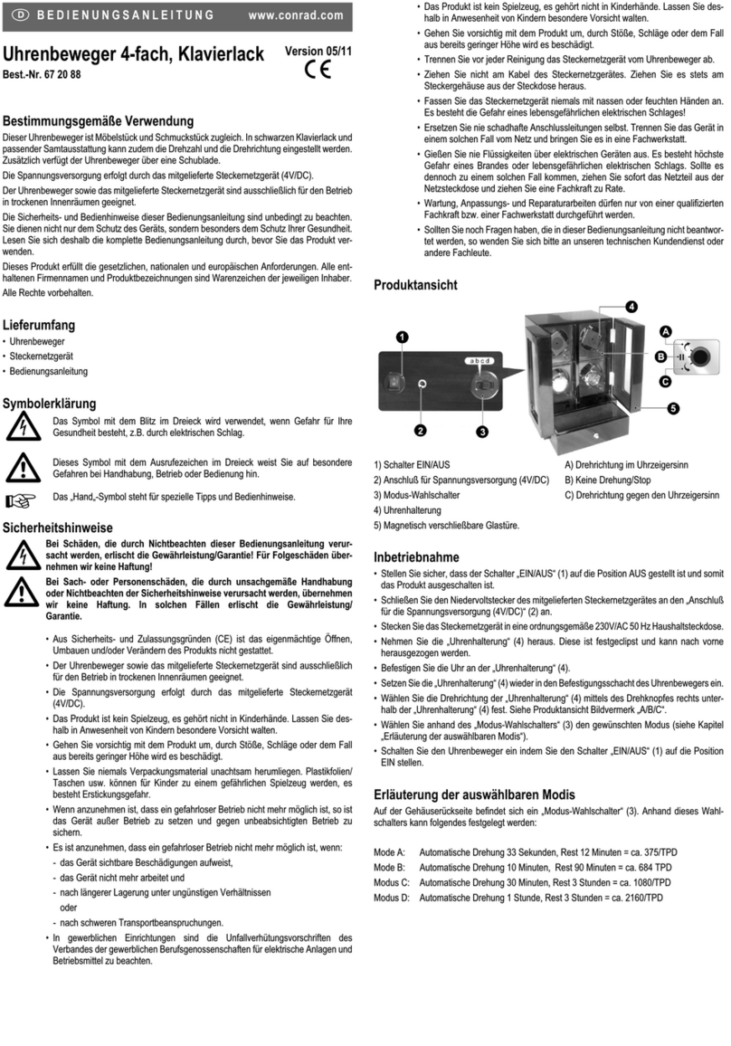 Conrad 67 20 88 operating instructions