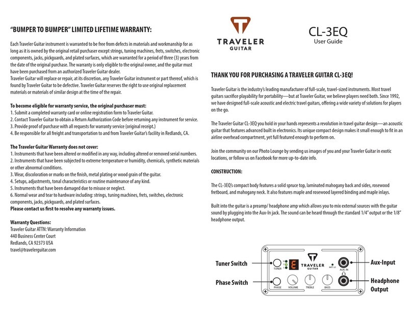 Traveler Guitar CL-3EQ user guide