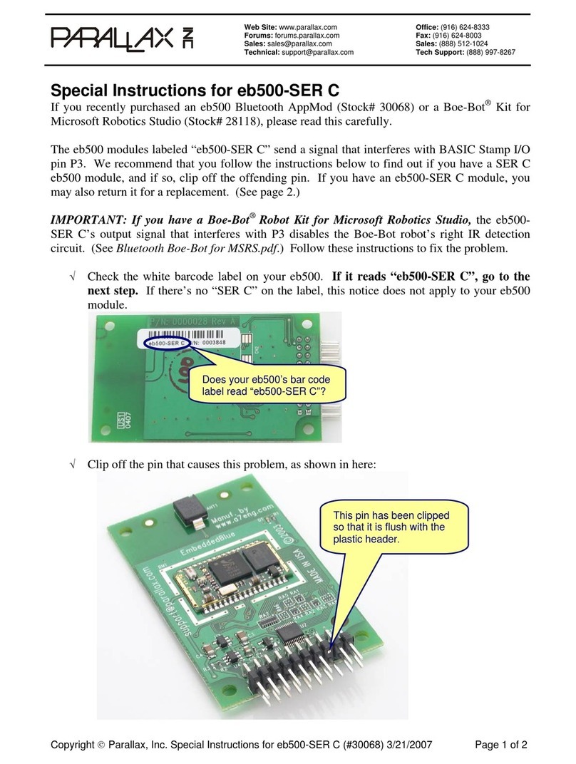 Parallax eb500-SER C User manual