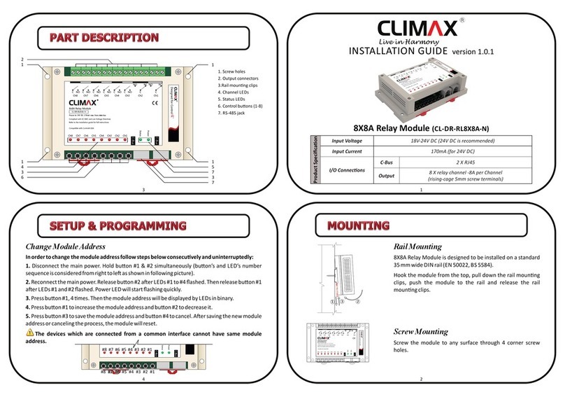 Climax CL-DR-RL8X8A-N installation guide