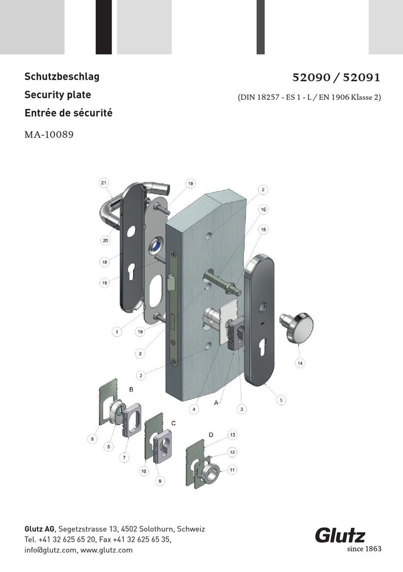 Glutz MA-10089 Fixing instructions