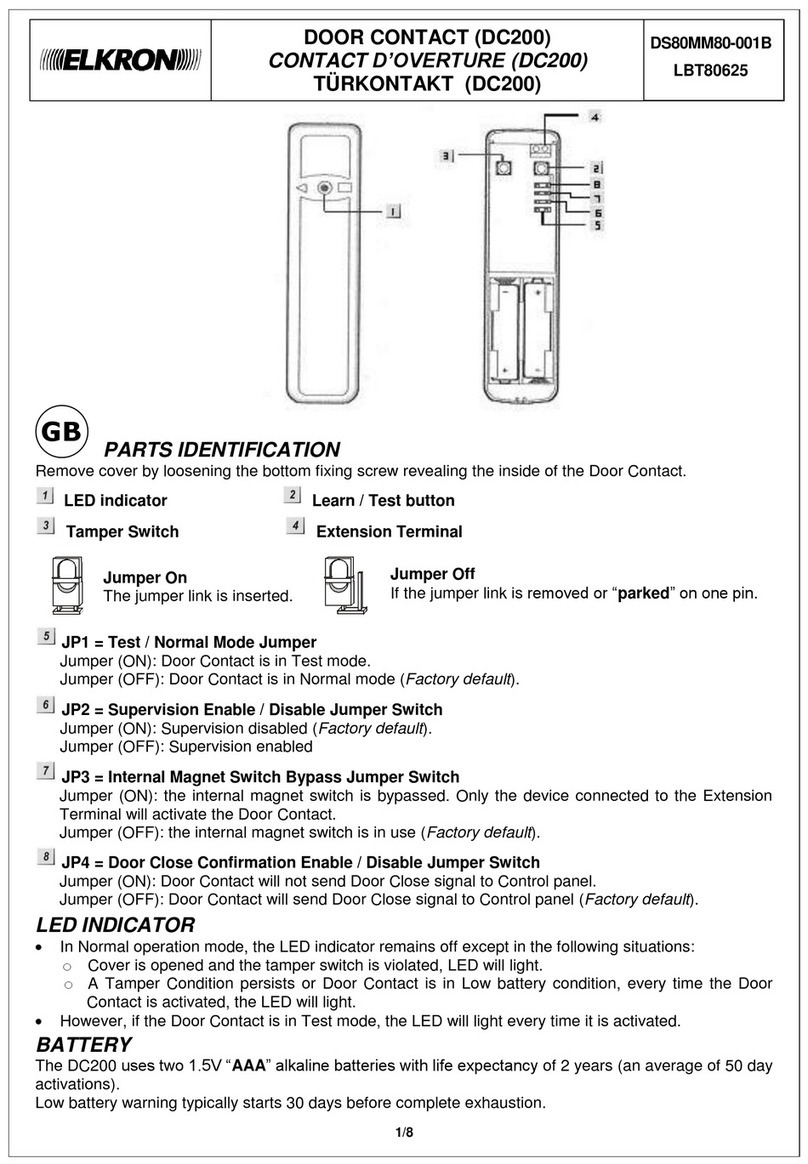 Elkron DC200 User manual