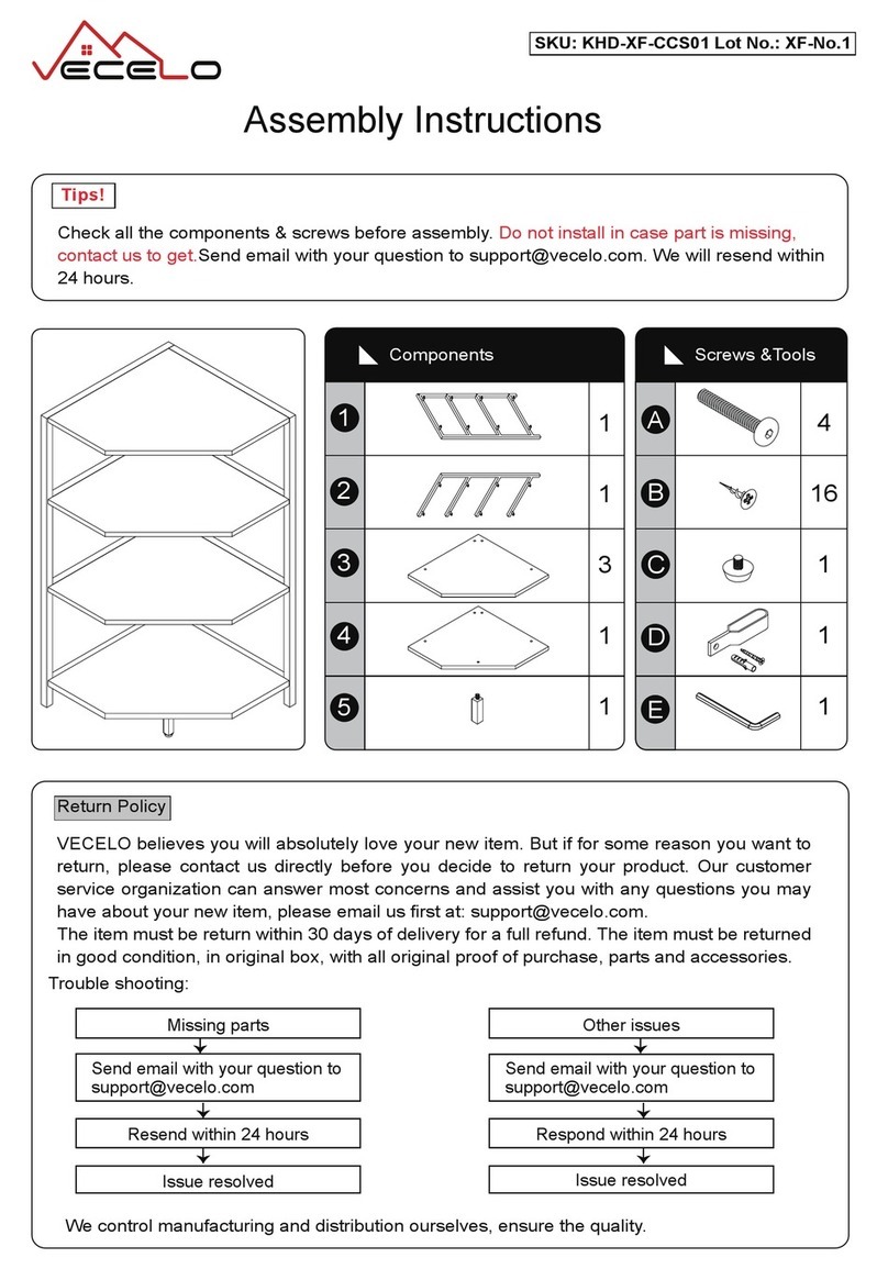 VECELO KHD-XF-CCS01 Assembly instructions