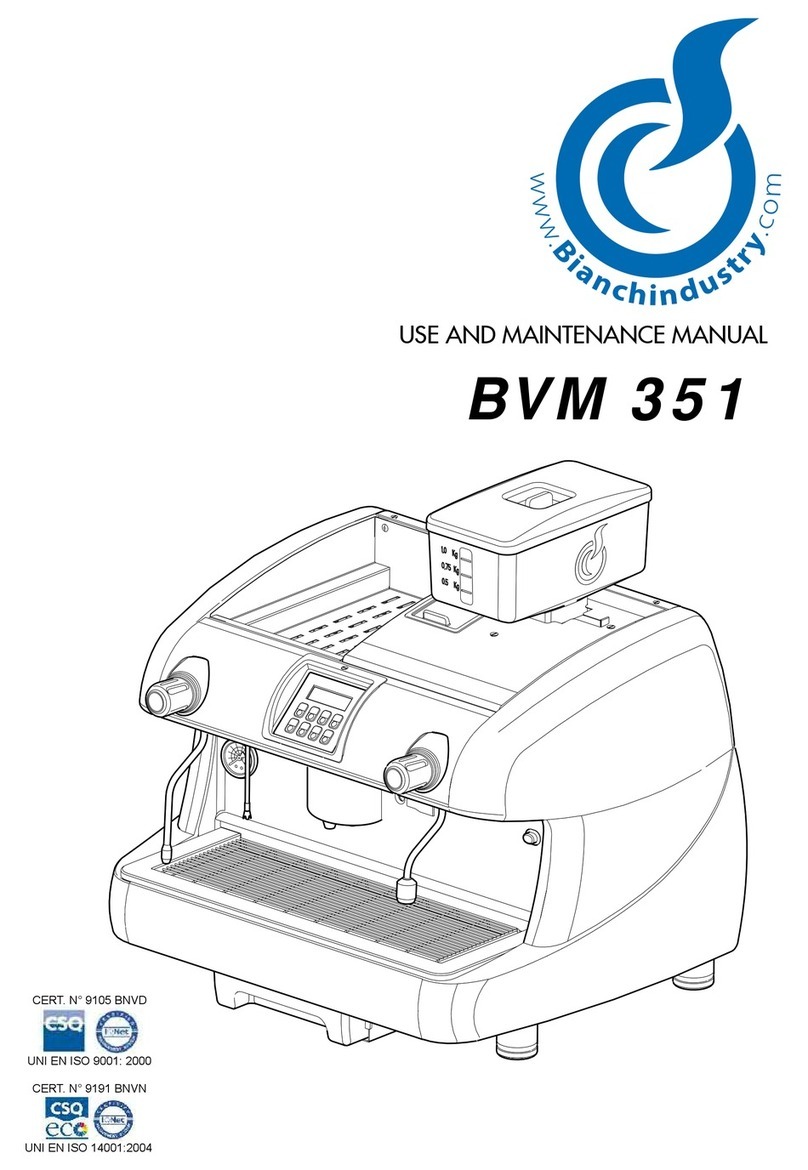 Bianchi Industry BVM 351 Use and maintenance manual Bianchi Industry BVM 351 Use and maintenance manual