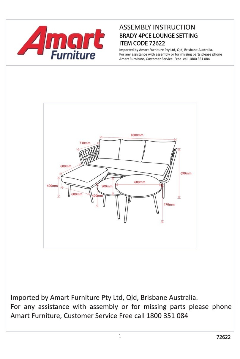 Amart Furniture BRADY 72622 Assembly instruction Amart Furniture BRADY 72622 Assembly instruction