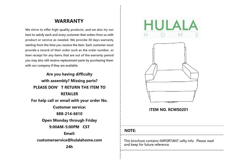 HULALA HOME RCWS0201 User manual HULALA HOME RCWS0201 User manual