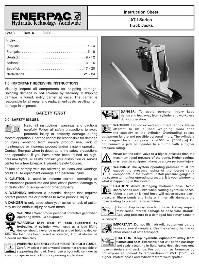 Enerpac ATJ Series instruction sheet