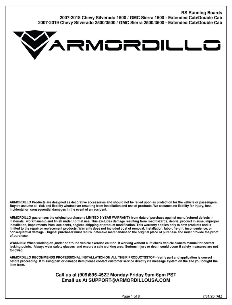 ARMORDILLO RS Running Boards manual