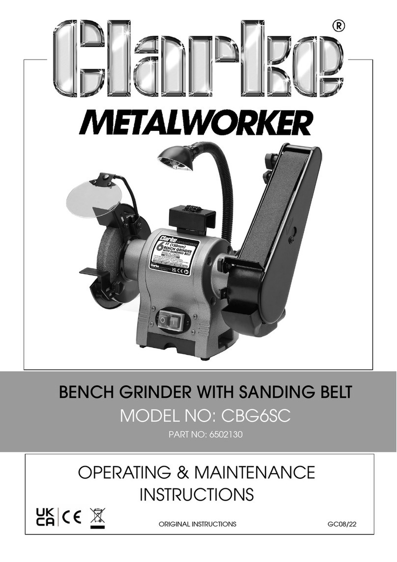 Clarke METALWORKER CBG6SC Installation and operation manual Clarke METALWORKER CBG6SC Installation and operation manual
