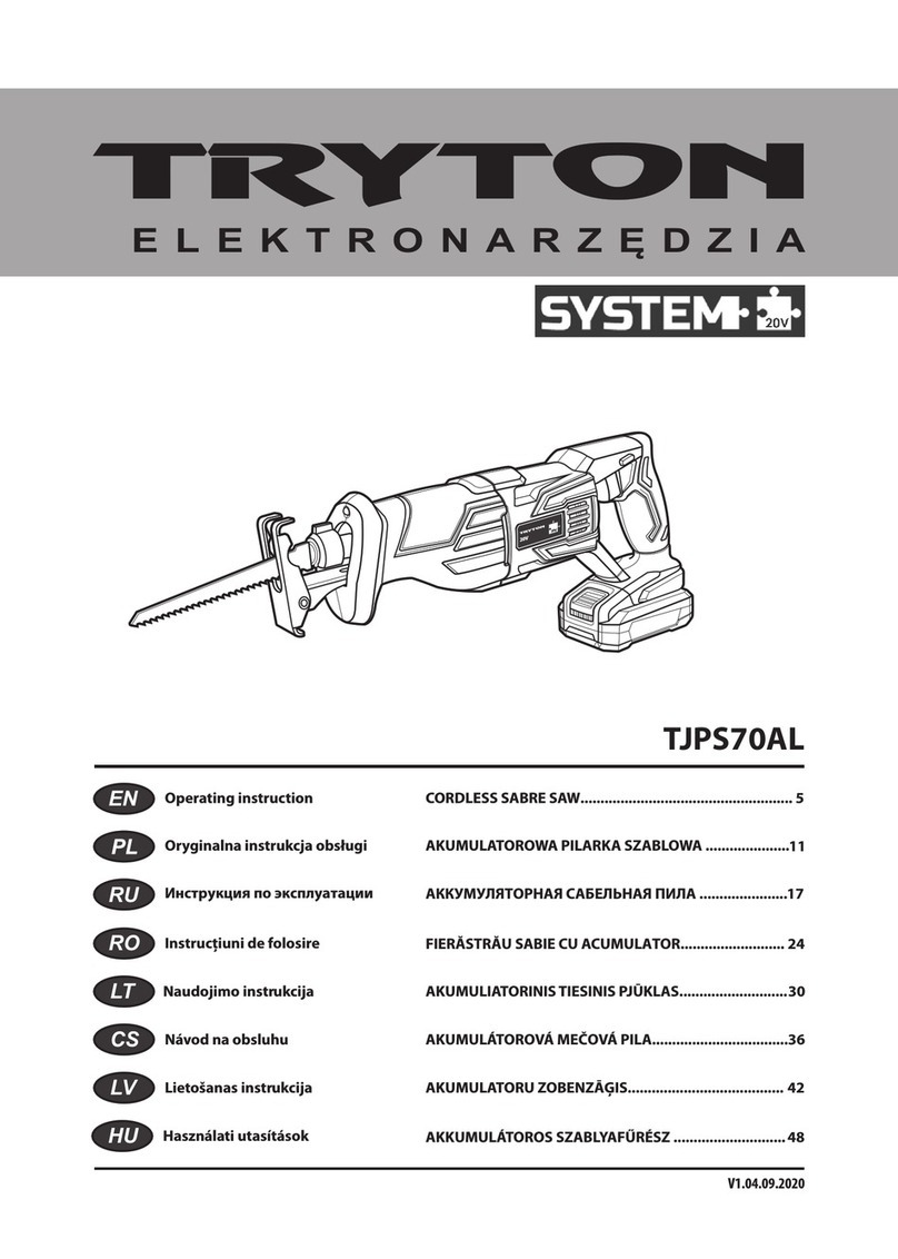Tryton SYSTEM 20V TJPS70AL Operating	 instruction