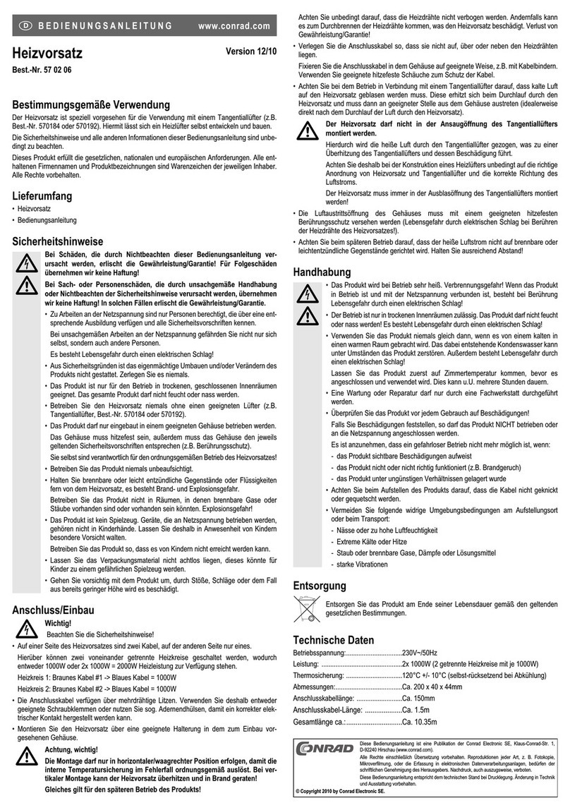 Conrad 57 02 06 operating instructions
