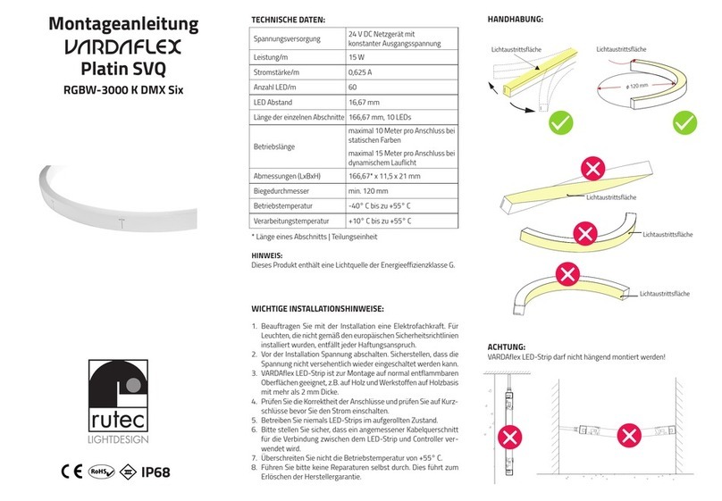 RUTEC VARDAFLEX Platin SVQ manual
