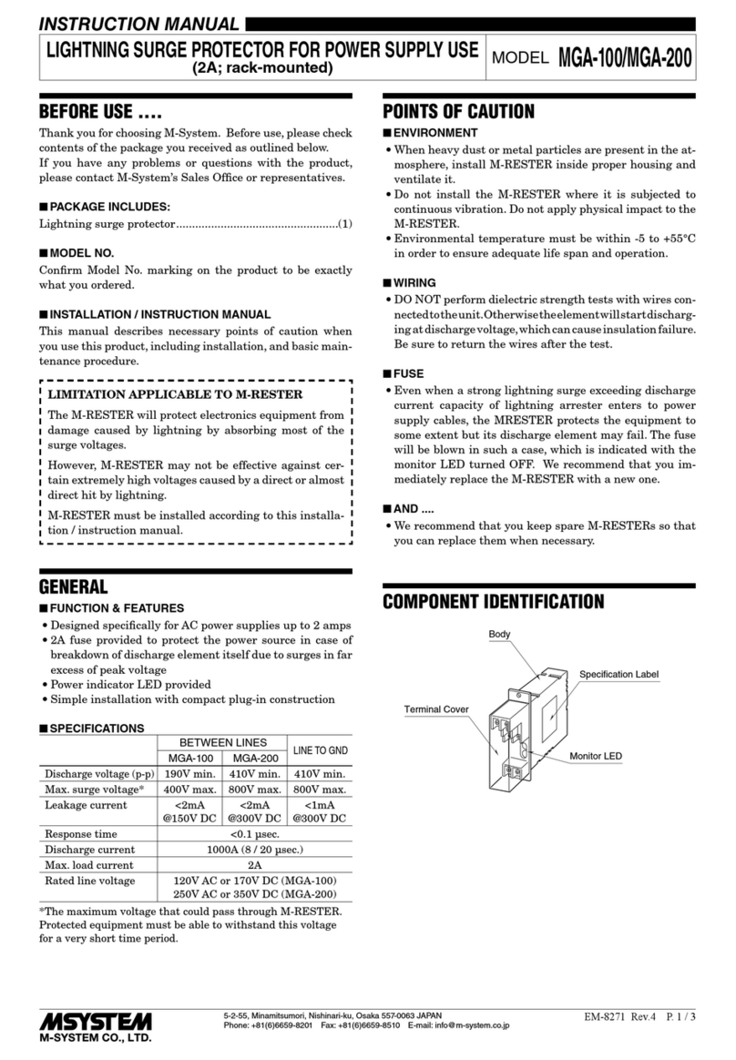 M-system MGA-100 instruction manual