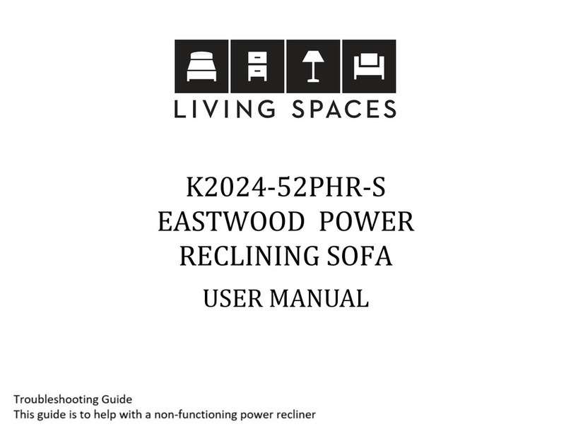 Living Spaces EASTWOOD POWER K2024-52PHR-S User manual