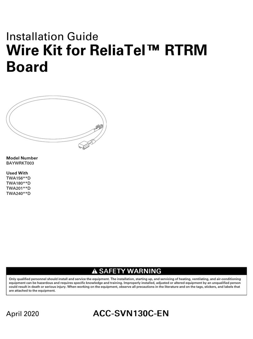 Trane BAYWRKT003 User manual