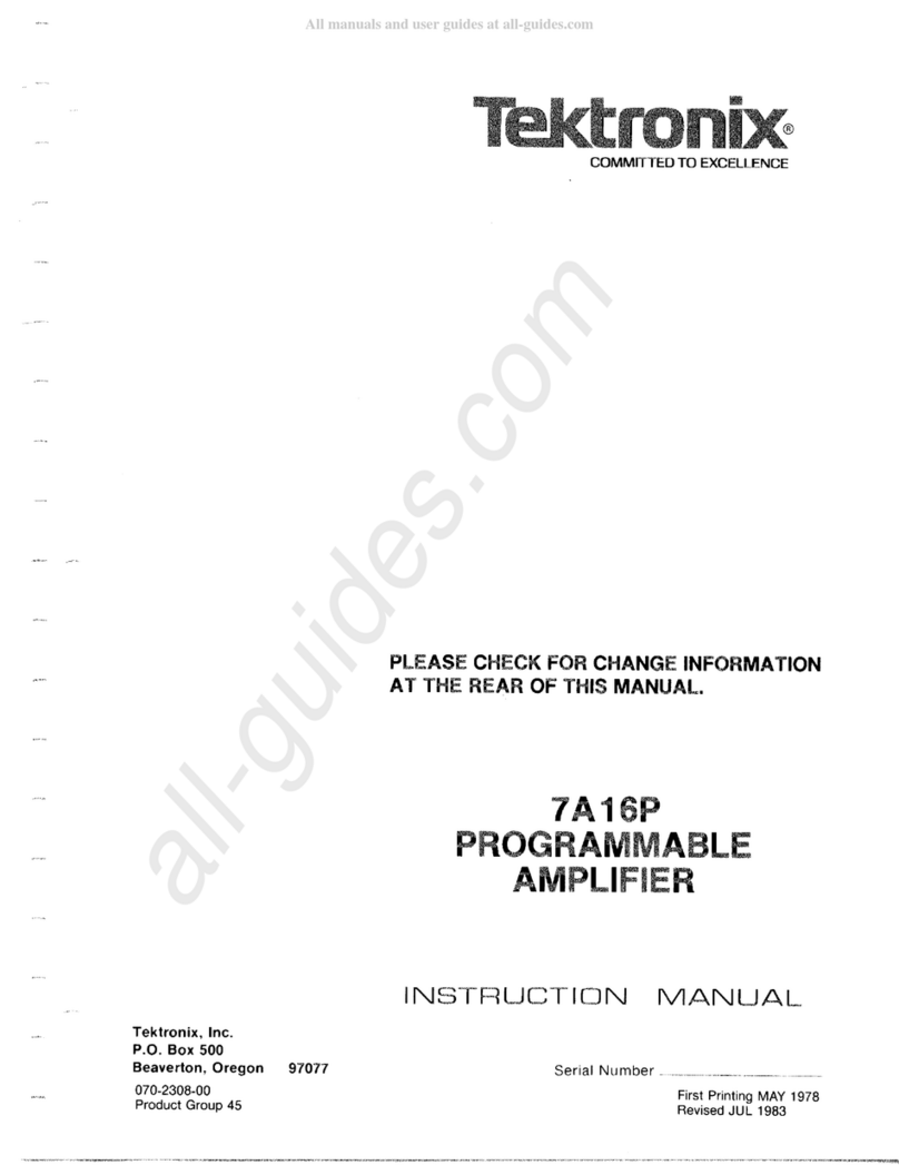 Tektronix 7A16P User manual Tektronix 7A16P User manual