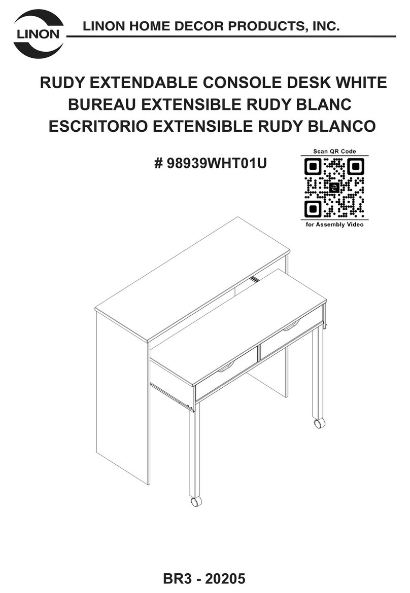 Linon RUDY 98939WHT01U User manual