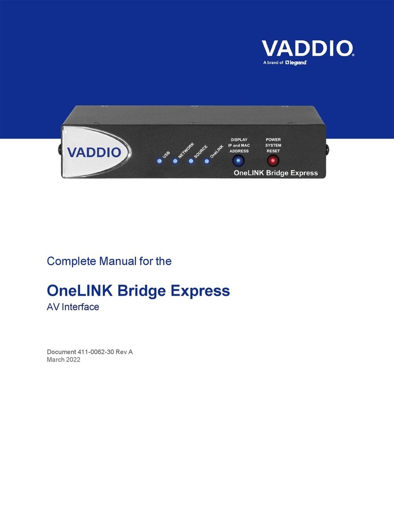 LEGRAND VADDIO OneLINK Bridge Express manual