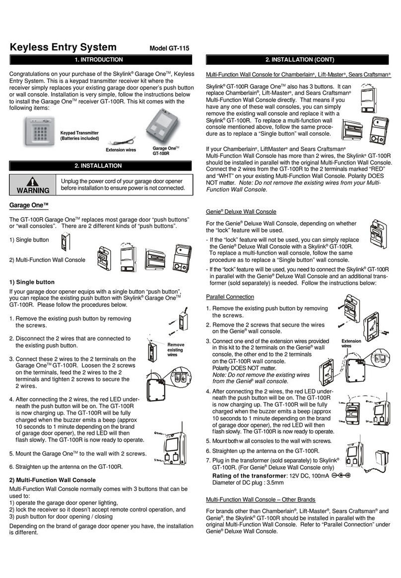 SkyLink GT-115 User manual