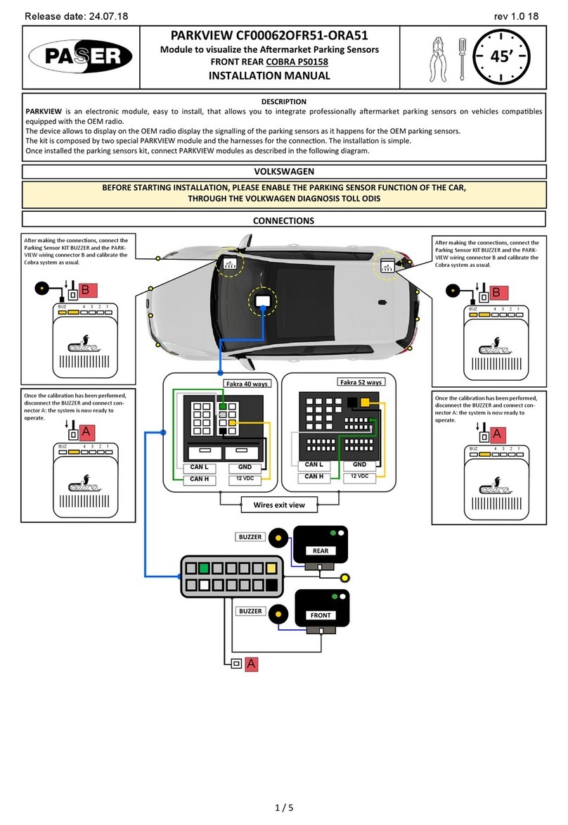 Paser PARKVIEW CF00062OFR51-ORA51 installation manual