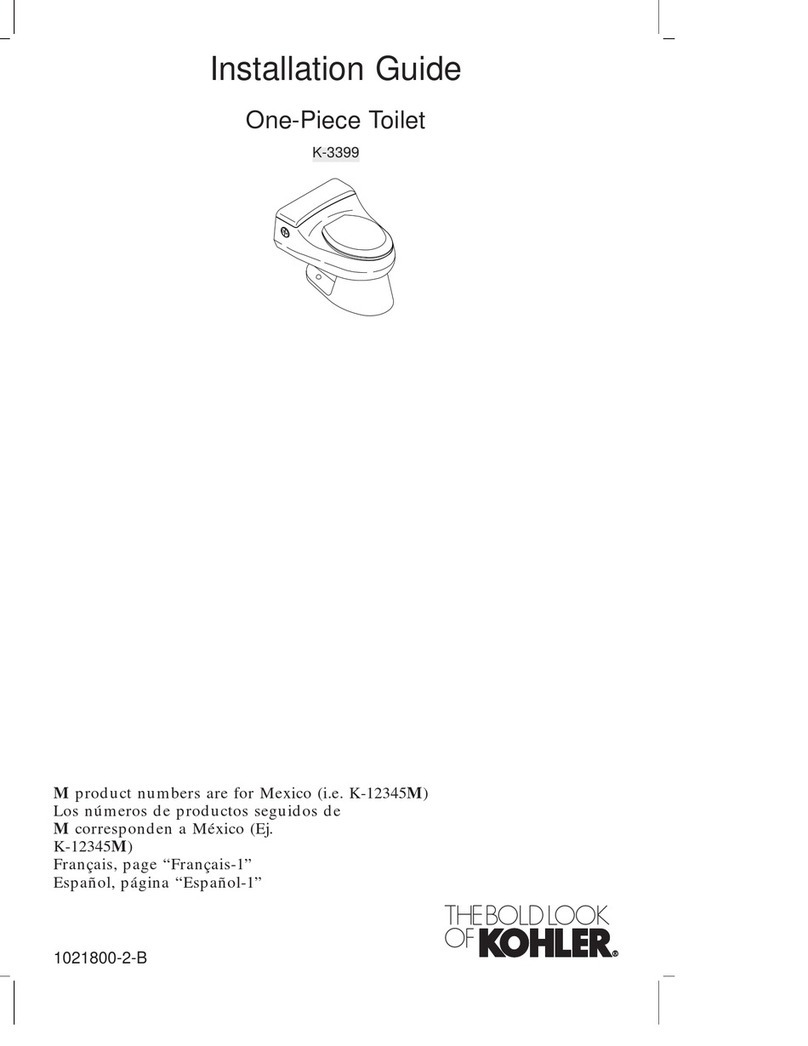 Kohler K-3399 User manual