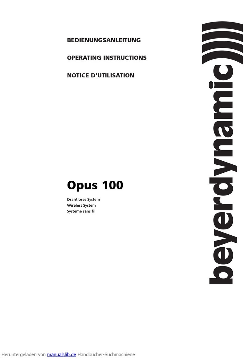 Beyerdynamic Opus 100 User manual Beyerdynamic Opus 100 User manual