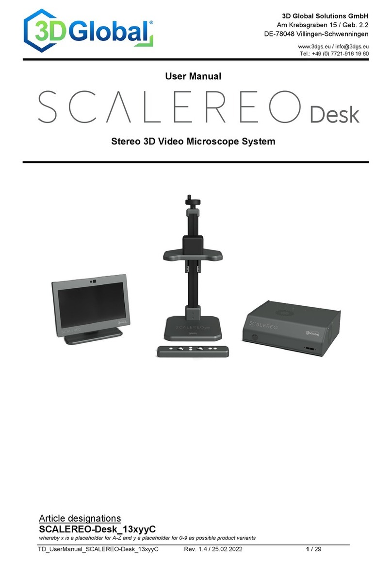 3D Global SCALEREO Desk user manual