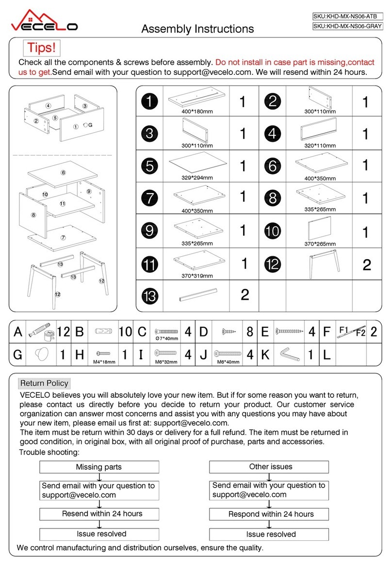 VECELO KHD-MX-NS06-ATB Assembly instructions