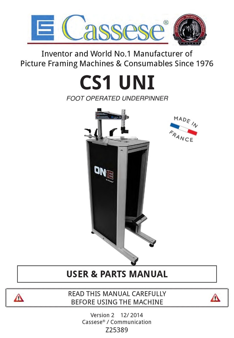 Cassese CS1 UNI user & parts manual Cassese CS1 UNI user & parts manual