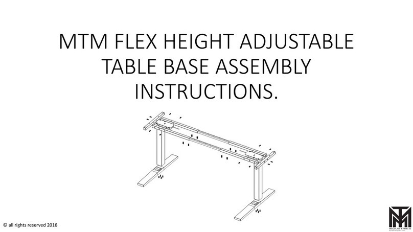 MTM FLEX HEIGHT ADJUSTABLE TABLE BASE Assembly instructions MTM FLEX HEIGHT ADJUSTABLE TABLE BASE Assembly instructions