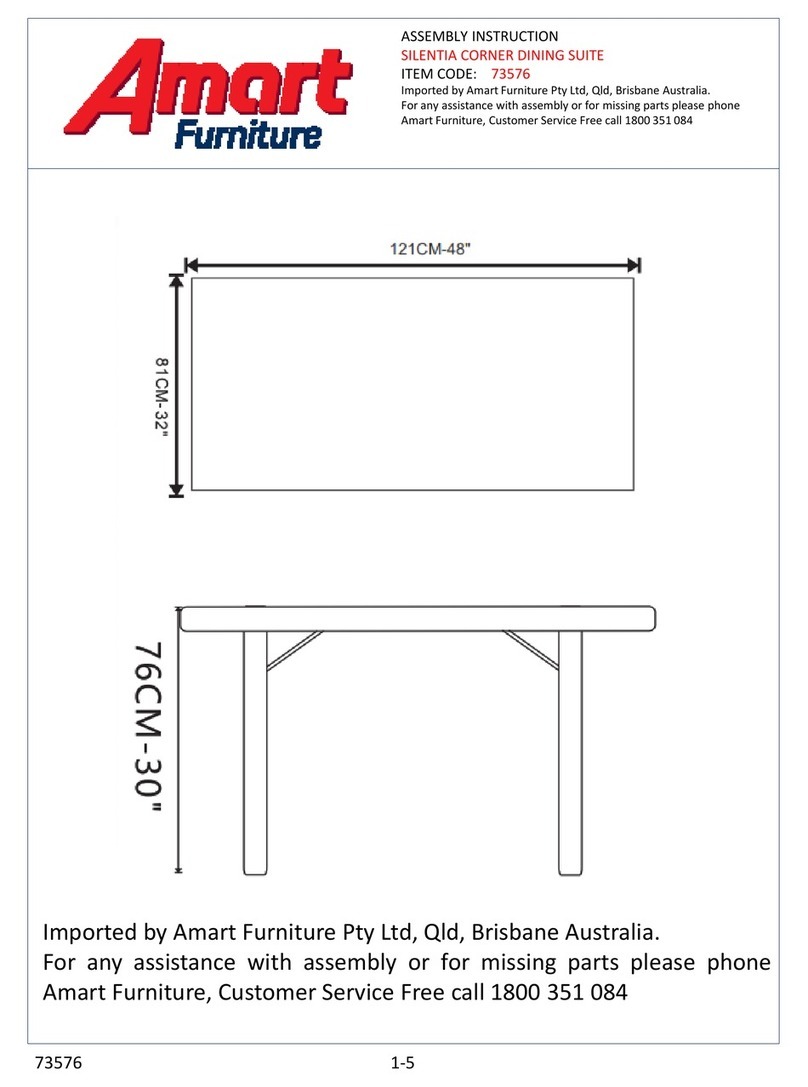 Amart Furniture SILENTIA 73576 Assembly instruction Amart Furniture SILENTIA 73576 Assembly instruction