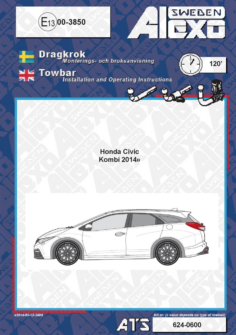 Alexo Sweden ATS 624-0600 Installation and operating instructions
