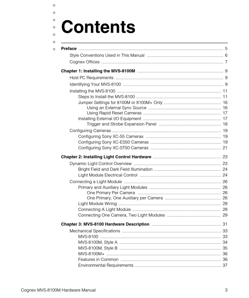 Cognex MVS-8100M Hardware manual