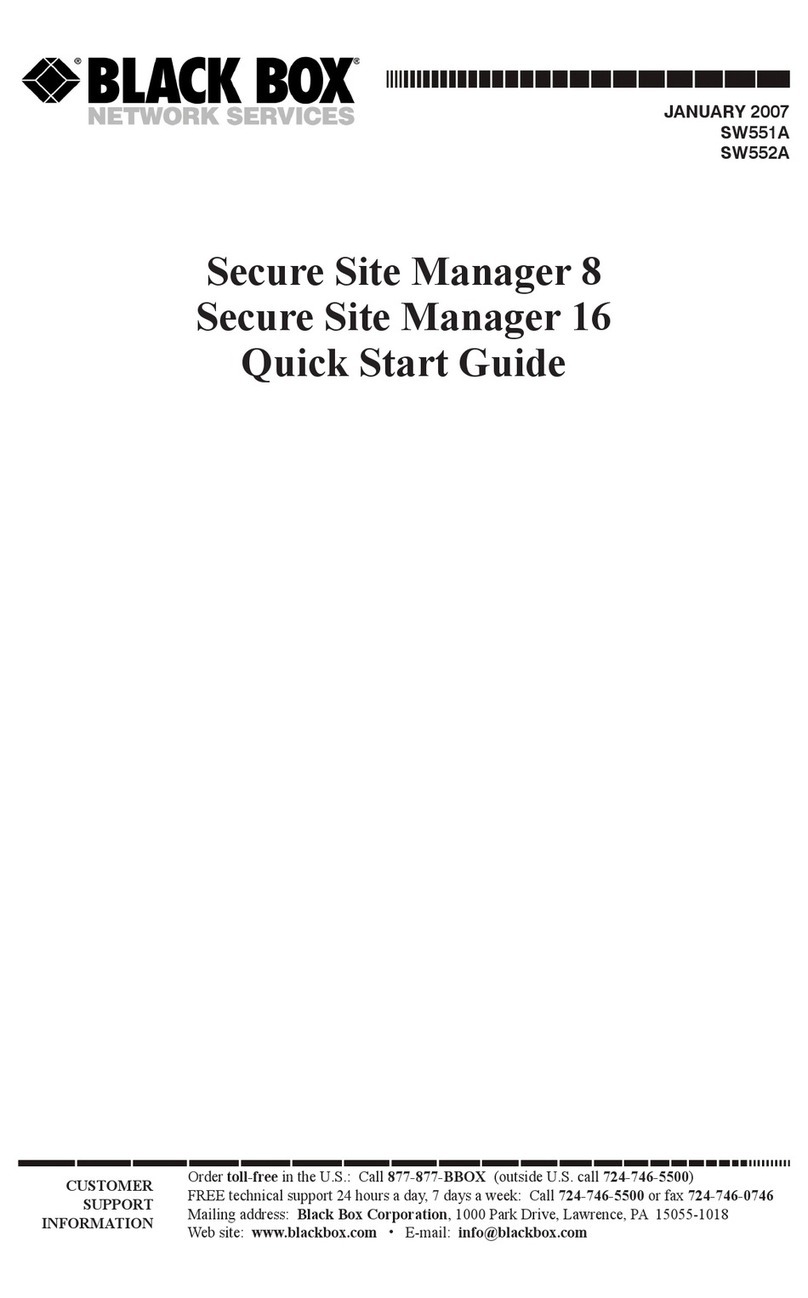 Black Box Secure Site Manager 8 User manual